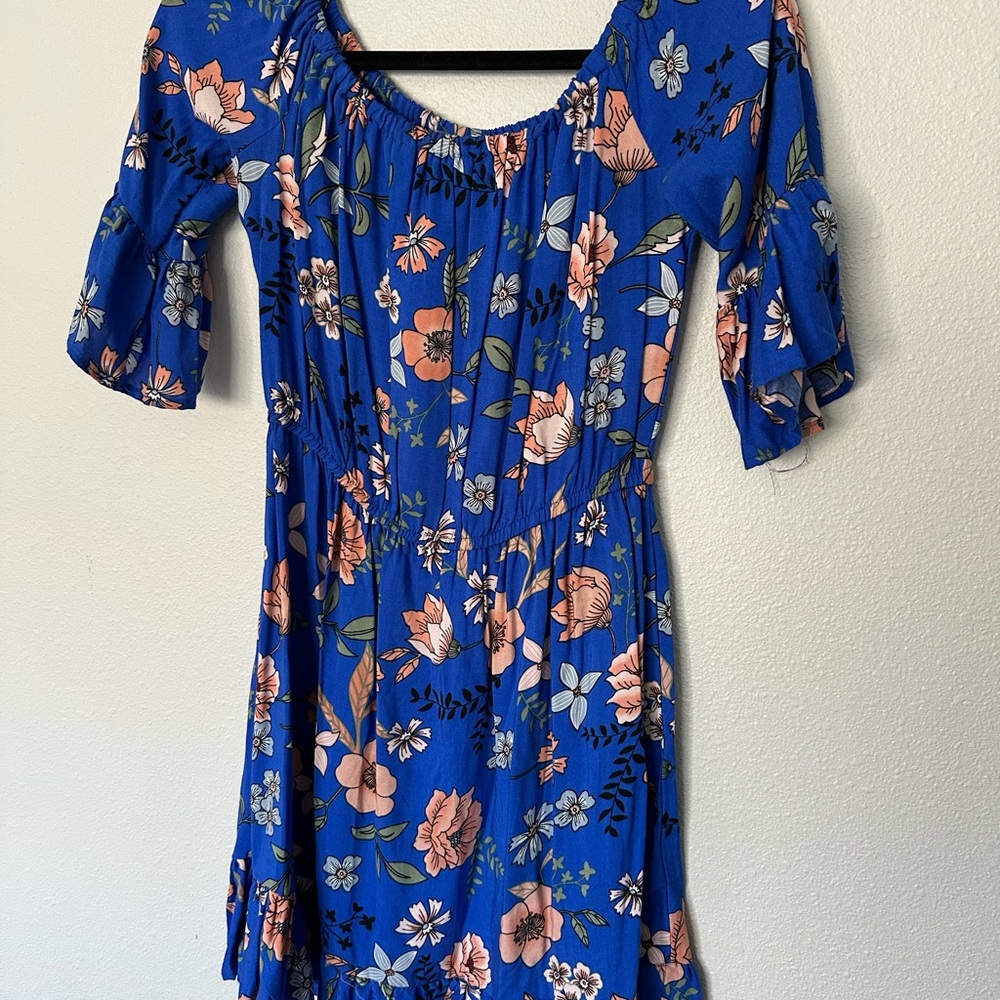 Floral Blue Dress